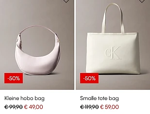 Tot 55% + 20% extra korting bij Calvin Klein