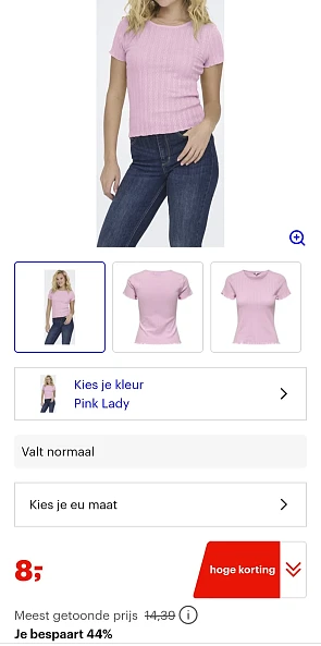 Only pink lady top maat XS en S -44% op bol.com