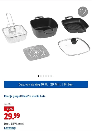 Silvercrest pannenset -25% op lidl.be