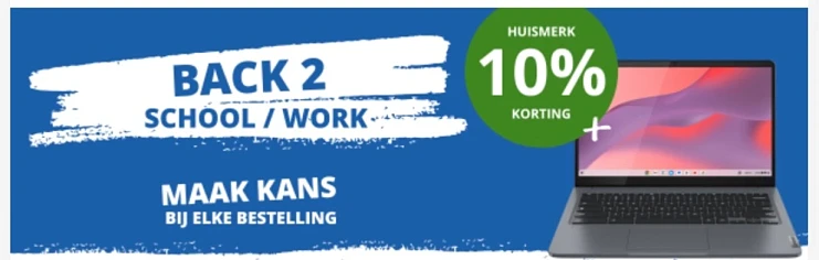 Back 2 School/Work 10% korting op huismerk