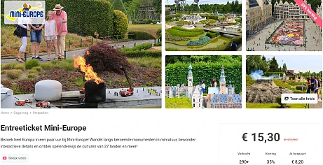 Mini-Europa & Carwash met >30% voordeel bij Tripper