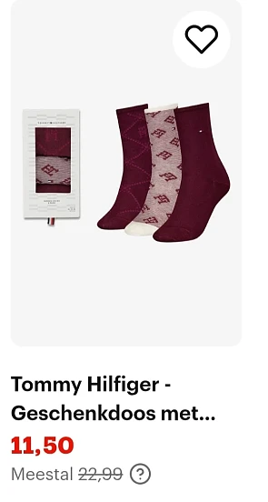 Tommy Hilfiger geschenkdoos met 3 paar klassieke sokken -50% op bol.com