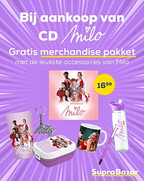 Gratis Milo merchandise pakket bij CD