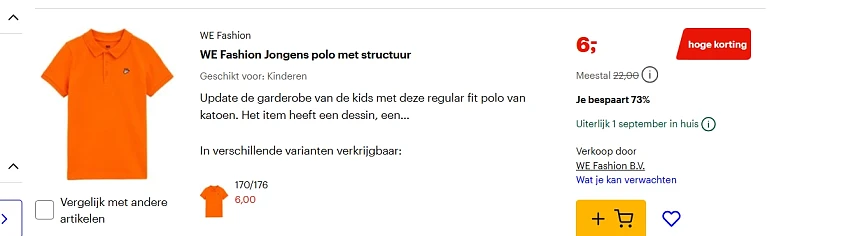 Selectie kinderkledij tot -73%