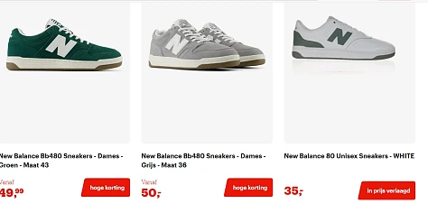 new balance met hoge korting