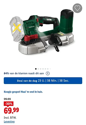 Accubandzaag -30% op lidl.be