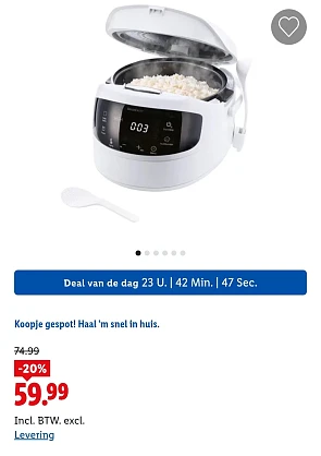 Multicooker -20% op lidl.be
