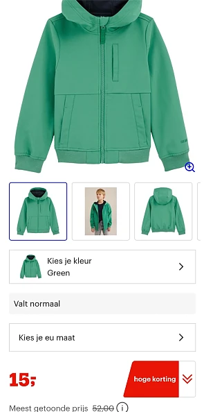 We fashion softshell jas green maat 158/164 -71% op bol.com