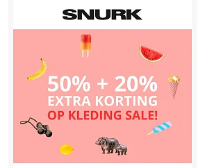 Tot 50% + 20% extra korting bij Snurk