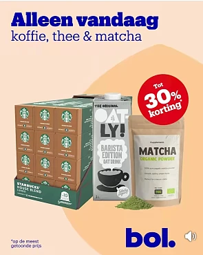 Koffie, thee en Matcha vandaag aan 30% bij bol