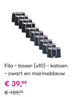 Tot 65% korting op Fila ondergoed