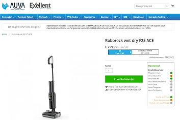 Laagste prijs voor Roborock Wet&Dry steelstofzuiger