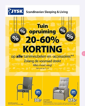 Jysk Tuinopruiming tot -60%