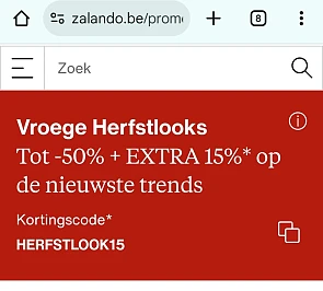 Vroege Herfstlooks bij Zalando tot 15% extra korting