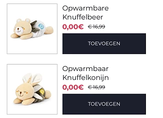 Gratis opwarmbare knuffel
