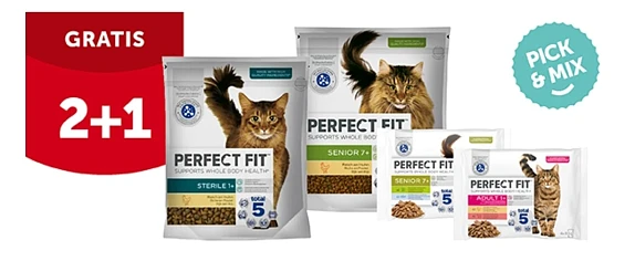 Perfect Fit droogvoer 750 g en natvoer voor katten