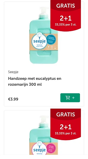 2+1 seepje handzeep 300 ml op aveve.be