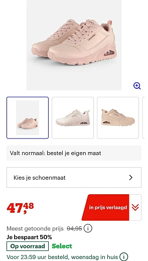 Skechers Uno roze 50%