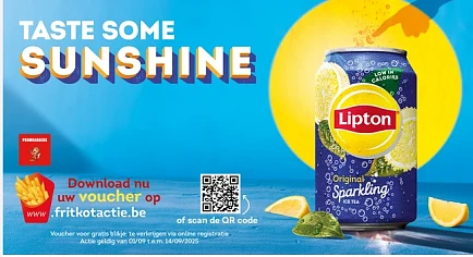 😋Gratis Lipton Ice Tea 🍹 in jouw deelnemende frituur 💙🤩