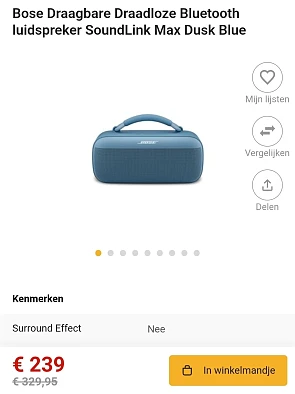 Bose SoundLink Max -28% bij Fnac