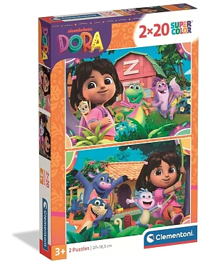 Dora 2 X 20 puzzel Clementoni €2,99