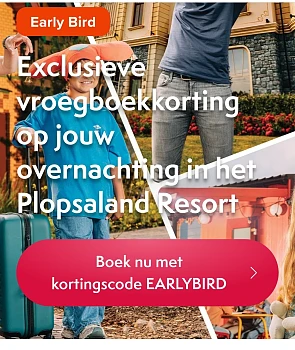 Exclusieve vroegboekkorting Plopsaland Resort