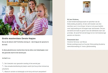 Gratis masterclass Babyhapjes + opname achteraf