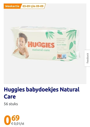 Huggies babydoekjes 👶🏻 heel goedkoop bij Action