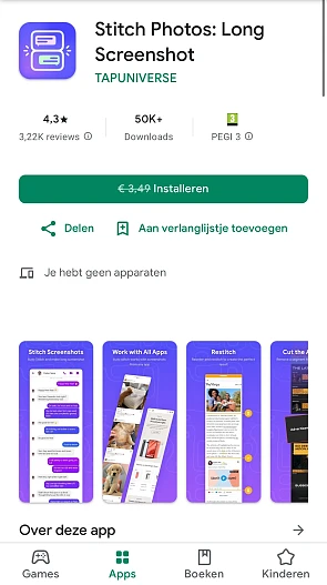 App: Stitch photos: Long screenshot gratis