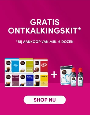 Gratis Dolce Gusto ontkalkingskit bij aankoop 6 dozen capsules