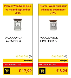 Woodwick geuren van de maand -25%