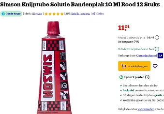 bandenplaksel 12 tubes bij bol
