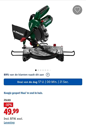 Dagdeal bij Lidl: Verstekzaag Parkside -37%