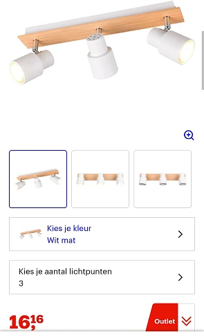 Plafondverlichting wit mat -68%