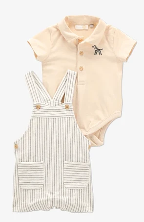 Salopette + body 👶🏻 -70% bij Bel&Bo