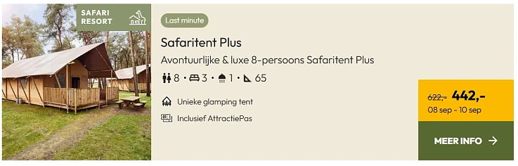 -29% op last-minute verblijf in de Beekse Bergen 📆 8-10 sept