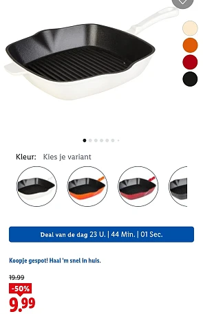 Gietijzeren grillpan LIVARNO home -50%