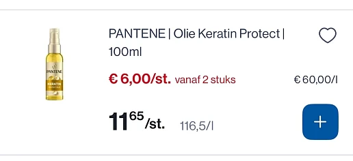 Verschillende Pantene tot -50%