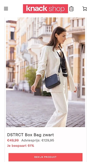 DSTRCT Box Bag zwart 61% in de Knack shop