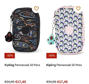 Kipling pennenzakken -50%