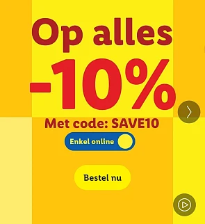 Op alles -10% enkel online op lidl.be
