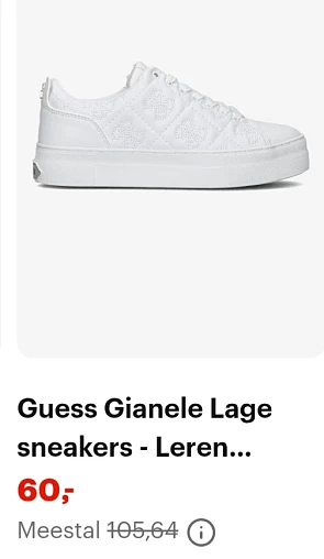 Guess witte lage sneakers enkel maat 39 -43%