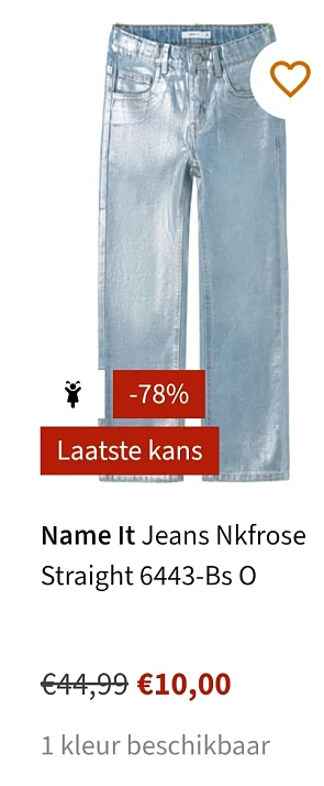Name it jeans maat 164 -78% en -30% extra