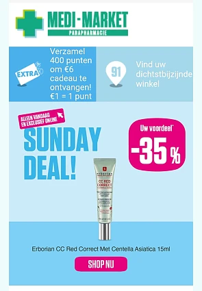 Erborian CC Red Correct 15ml 35% bij Medi-market