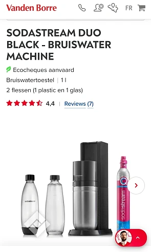 SODASTREAM DUO BLACK - BRUISWATER MACHINE bij Vanden Borre 30% cashback
