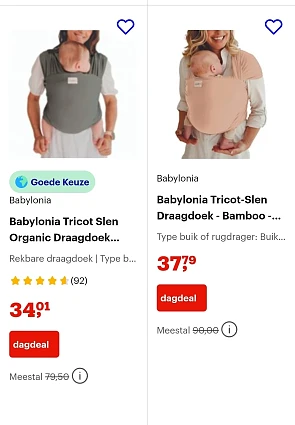 Babylonia Tricot Slen draagdoek tot -58% bij Bol