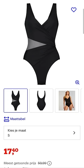 Hunkemöller zwart badpak maat S -71%