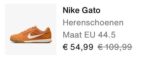 Nike sneakers maat 44,5 -50%