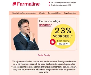 23% korting bij farmaline