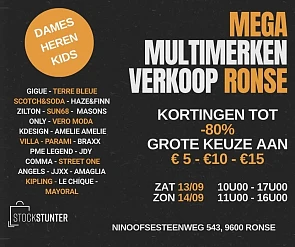 Tot 80% korting bij stock stunter Ronse